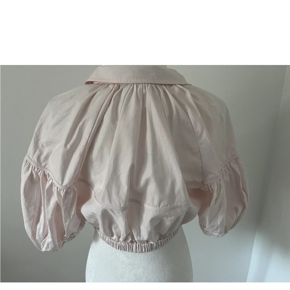 ACLER Marquis Cotton Collar Crop Top NWT $295 Size 6 Shell Pink - Picture 5 of 6